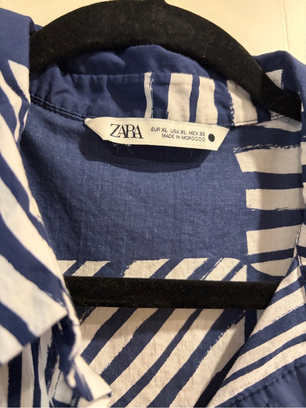 Zara Navy and White Striped Block Midi Shirt Dress - Picture 3 of 5